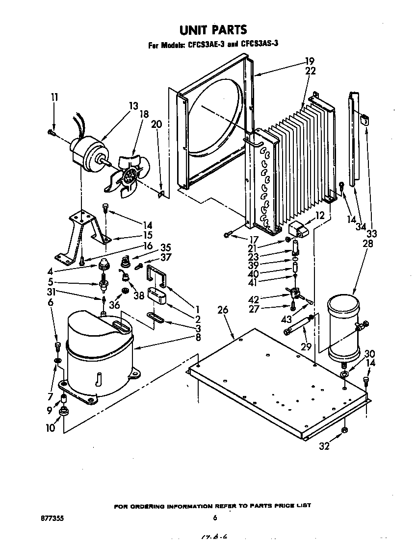 Whirlpool CFCS3AS3 unit cfcs3ae-3/as-3 diagram