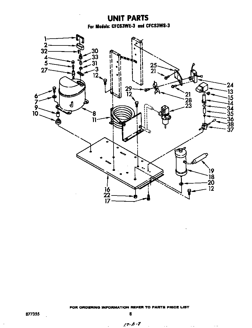 Whirlpool CFCS3AS3 unit cfcs3we-3/ws-3 diagram