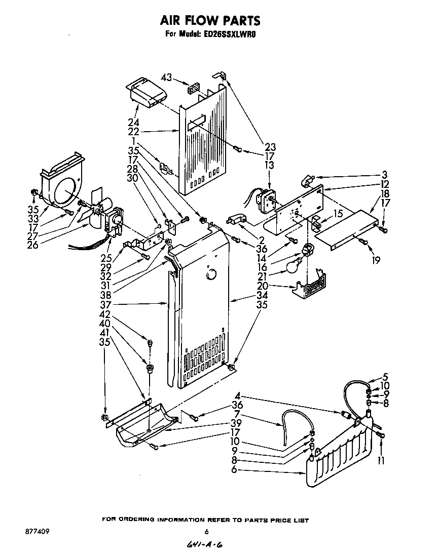 Whirlpool ED26SSXLWR0 air flow diagram