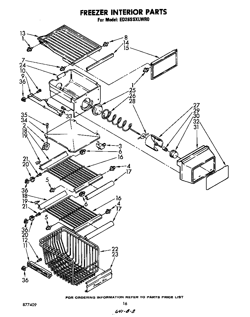 Whirlpool ED26SSXLWR0 freezer interior diagram