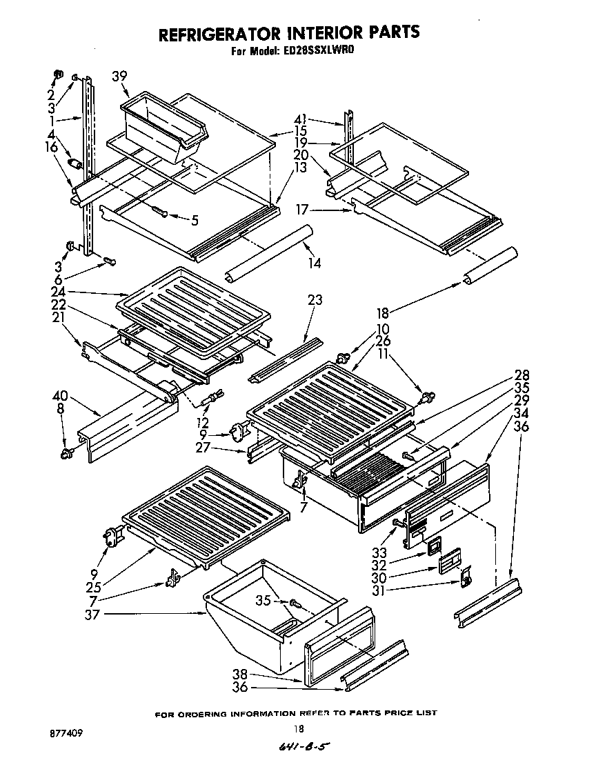 Whirlpool ED26SSXLWR0 refrigerator interior diagram