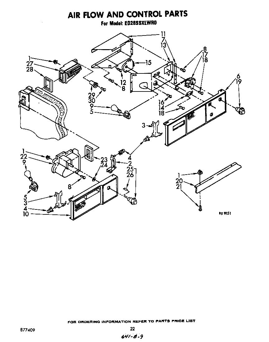 Whirlpool ED26SSXLWR0 air flow and control diagram