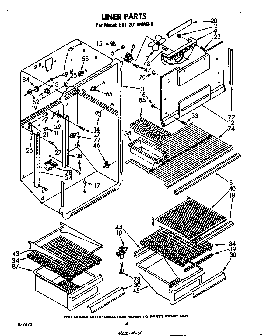 Whirlpool EHT201XKWR5 liner diagram