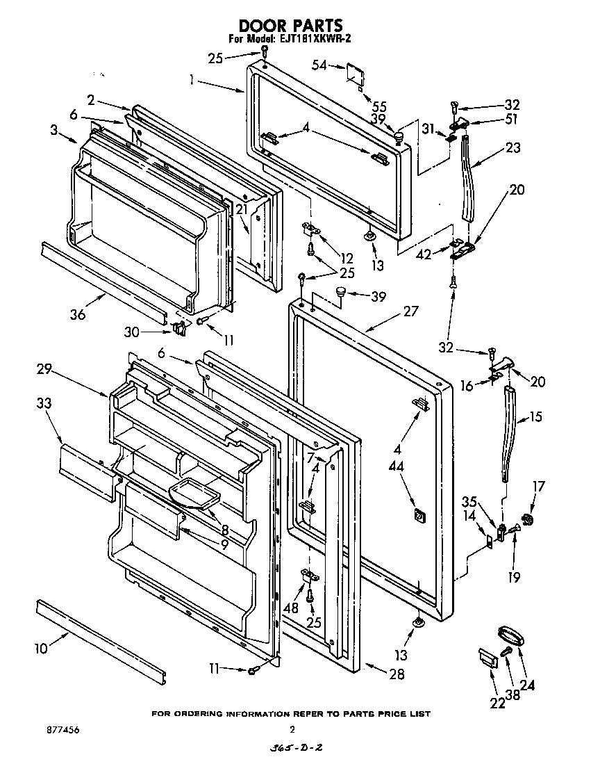 Whirlpool EJT181XKWR2 door diagram