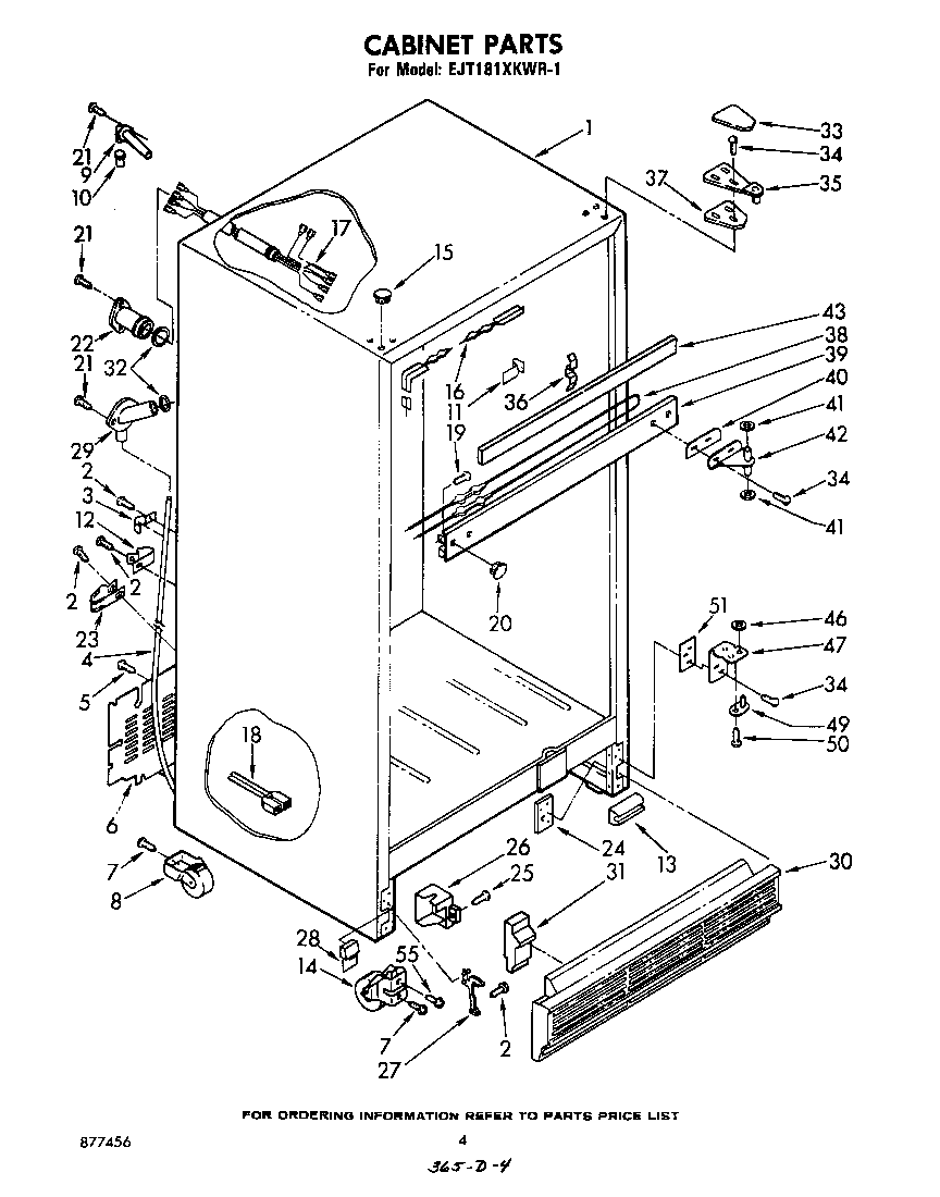 Whirlpool EJT181XKWR2 cabinet diagram