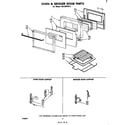 Whirlpool SB130PSK0 oven & broiler door parts diagram