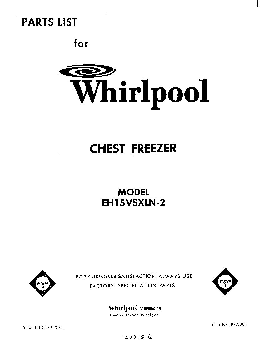 Whirlpool EH15VSXLN2 null diagram