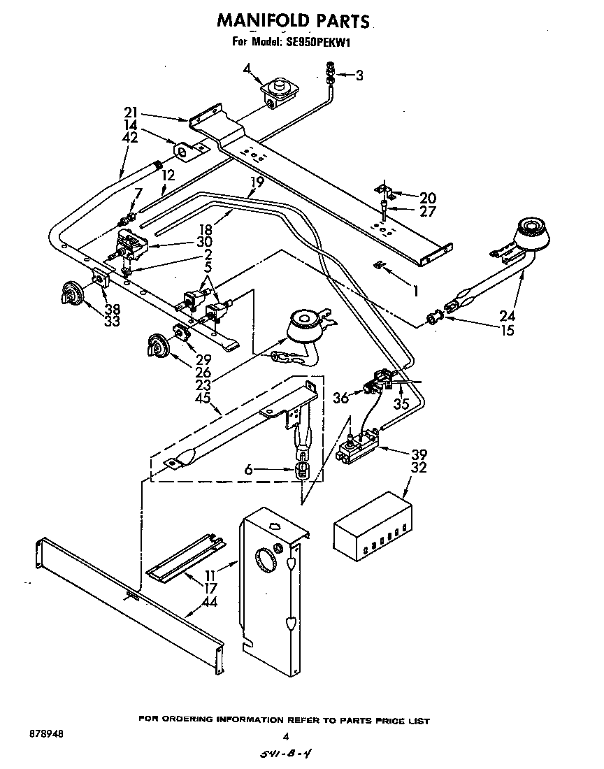 Whirlpool SE950PEKW1 manifold diagram