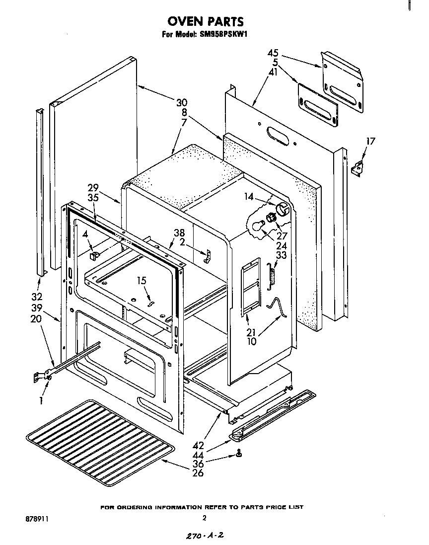 Whirlpool SM958PSKW1 oven diagram