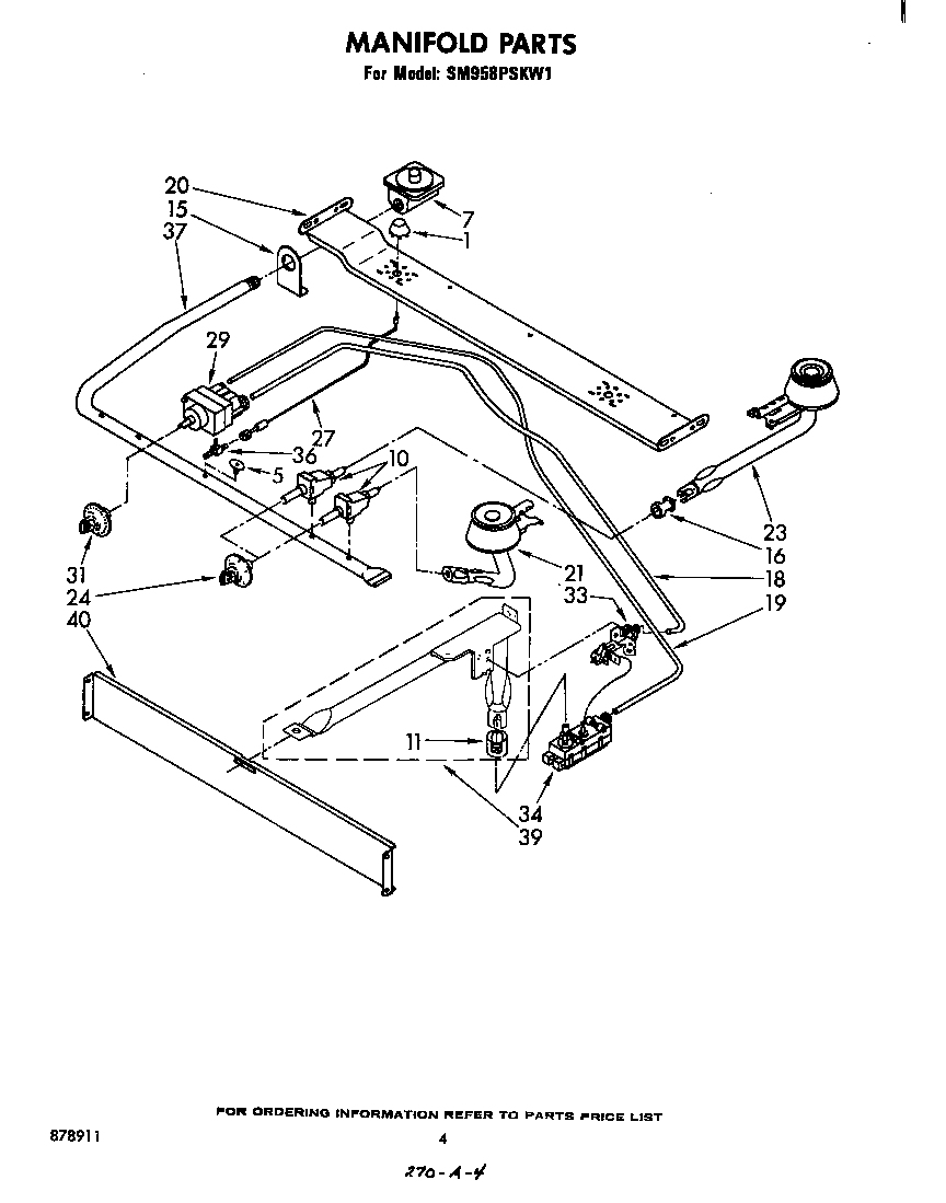 Whirlpool SM958PSKW1 manifold diagram