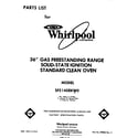 Whirlpool SF5140EKW0 front cover diagram