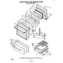 Whirlpool SF333PSKT0 oven door and broiler diagram
