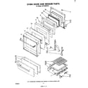 Whirlpool SF333PEKT0 oven door and broiler diagram