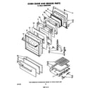 Whirlpool SE950PEPW0 oven door and broiler diagram