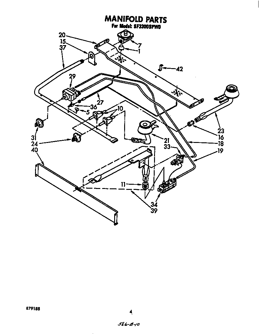Whirlpool SF3300SPW0 manifold diagram