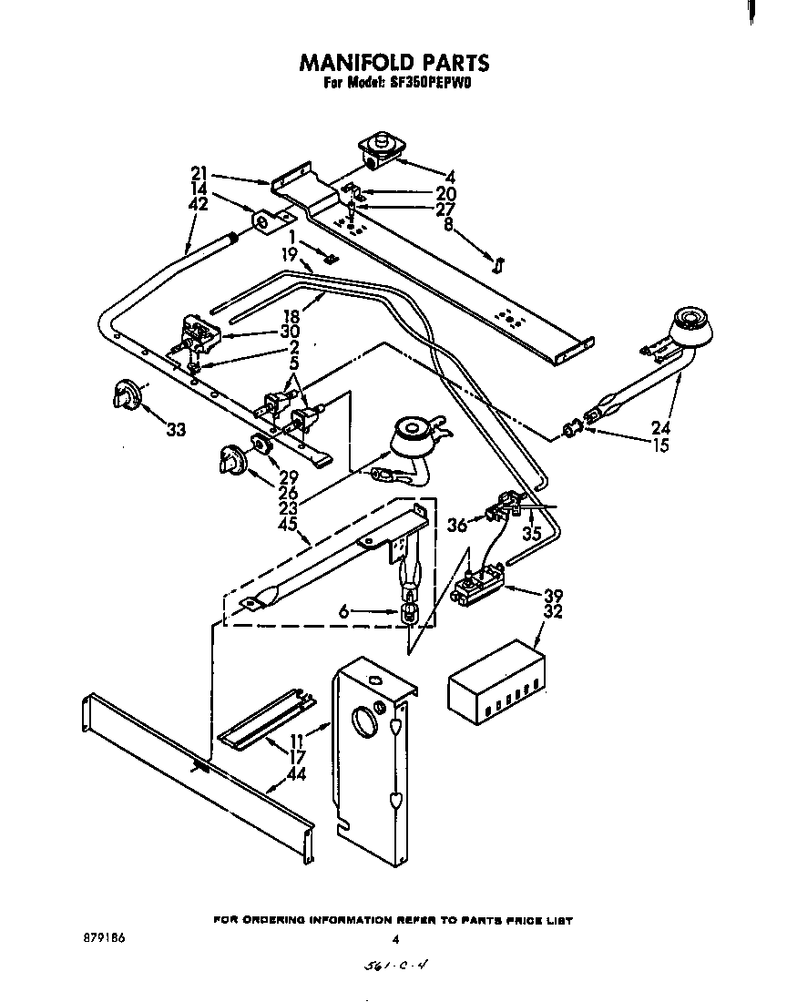 Whirlpool SF350PEPW0 manifold diagram