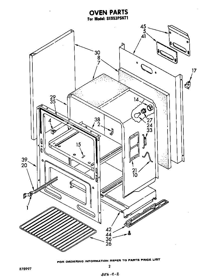 Whirlpool SE953PSKT1 oven diagram