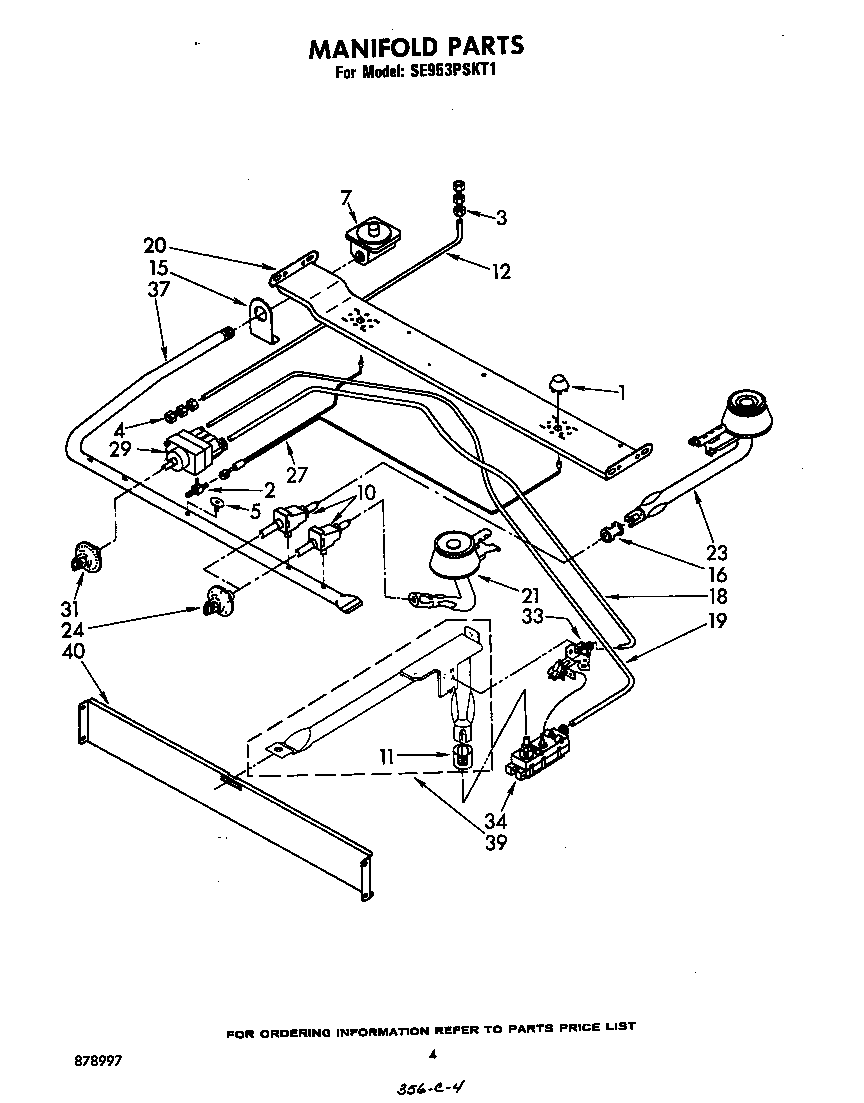 Whirlpool SE953PSKT1 manifold diagram