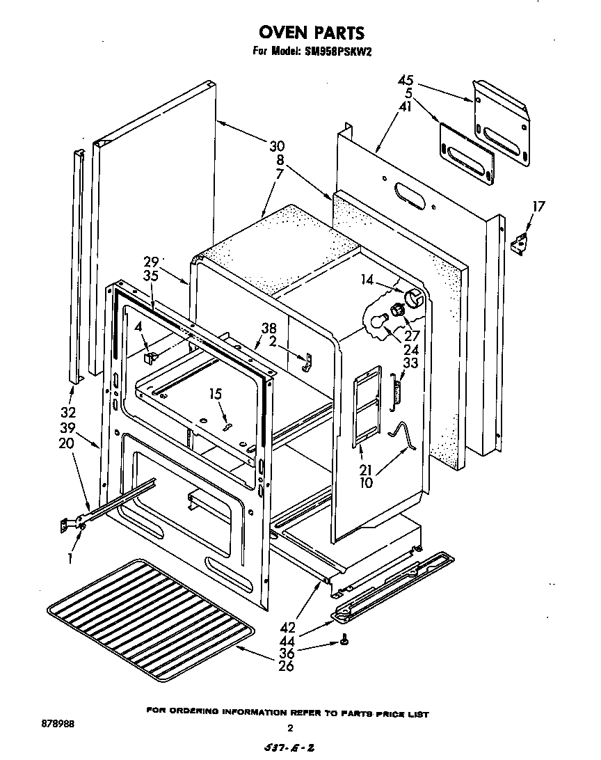 Whirlpool SM958PSKW2 oven diagram