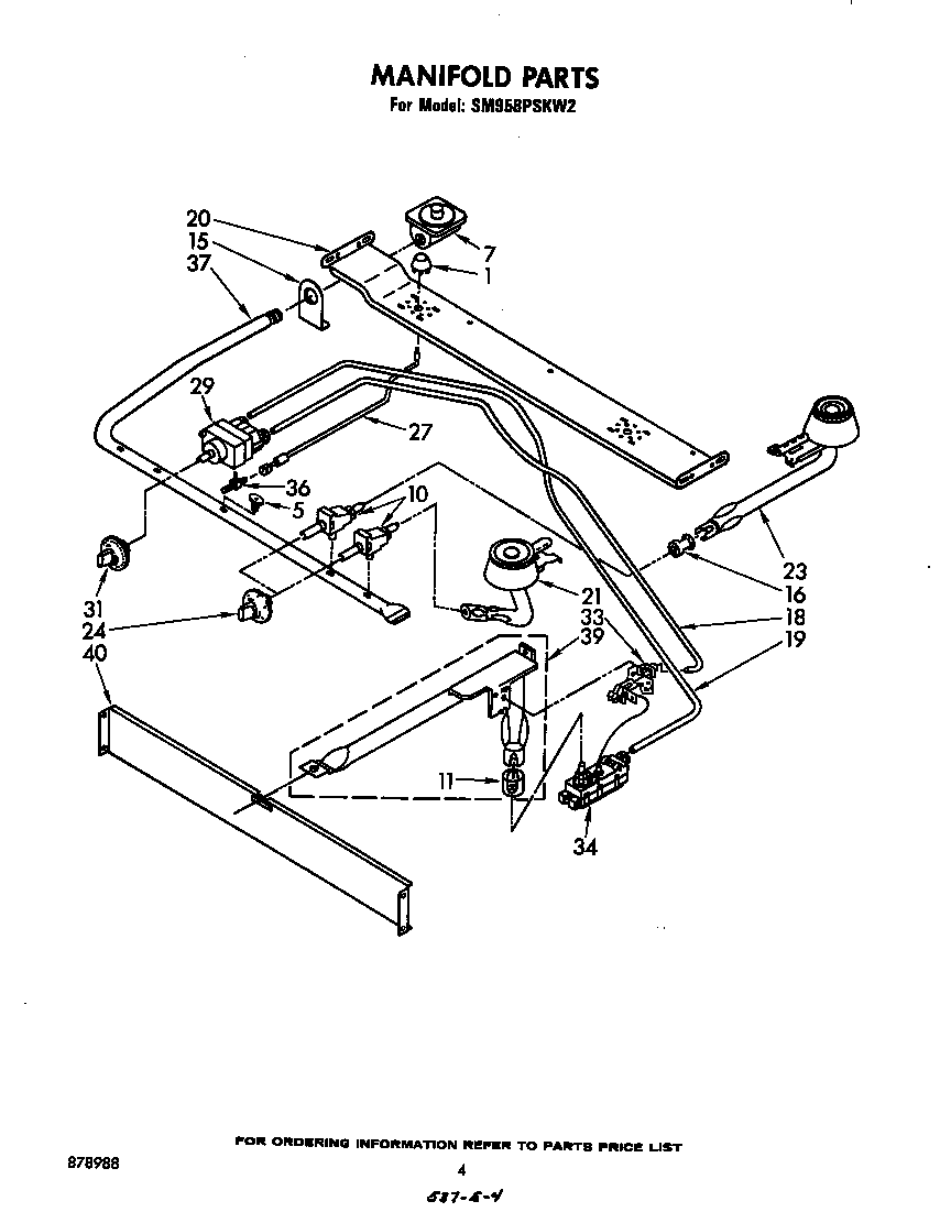 Whirlpool SM958PSKW2 manifold diagram