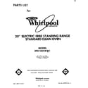 Whirlpool RF0100XKW1 cover page diagram