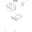 Whirlpool RF0100XKW1 door and drawer diagram