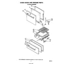 Whirlpool SF302BSKN0 oven door and broiler diagram