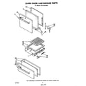 Whirlpool SF315EEPW0 oven door and broiler diagram