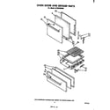 Whirlpool SF3020SKN0 oven door and broiler diagram