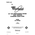 Whirlpool SF5140SPW0 front cover diagram