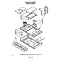 Whirlpool SF5140SPW0 cooktop diagram