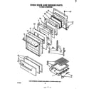 Whirlpool SF330PSPW0 oven door and broiler diagram