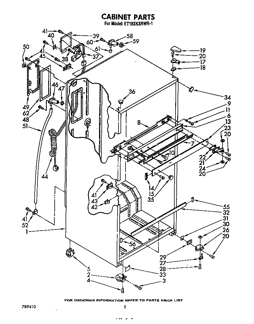 Whirlpool ET18NKXRWR2 cabinet diagram
