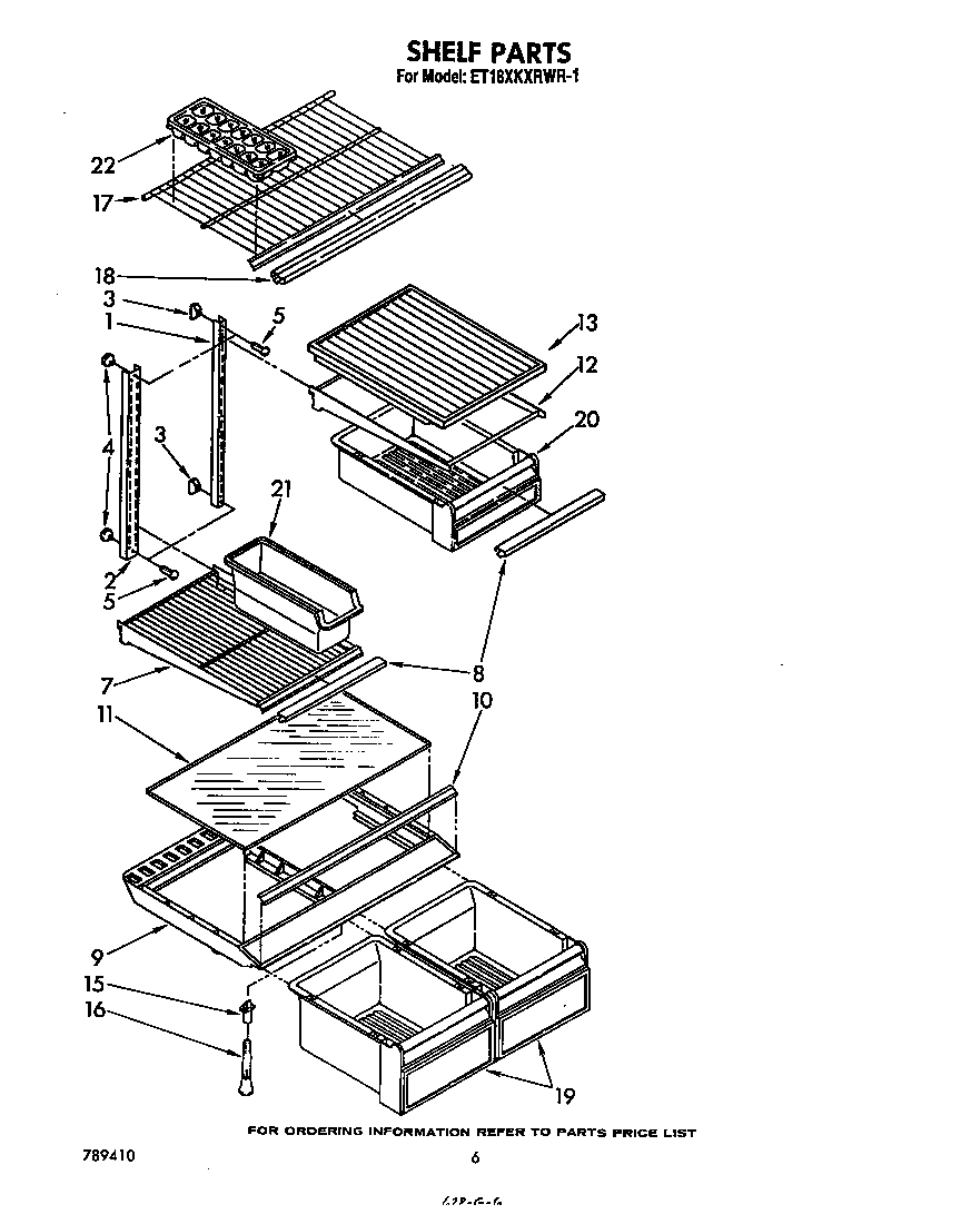 Whirlpool ET18NKXRWR2 shelf diagram
