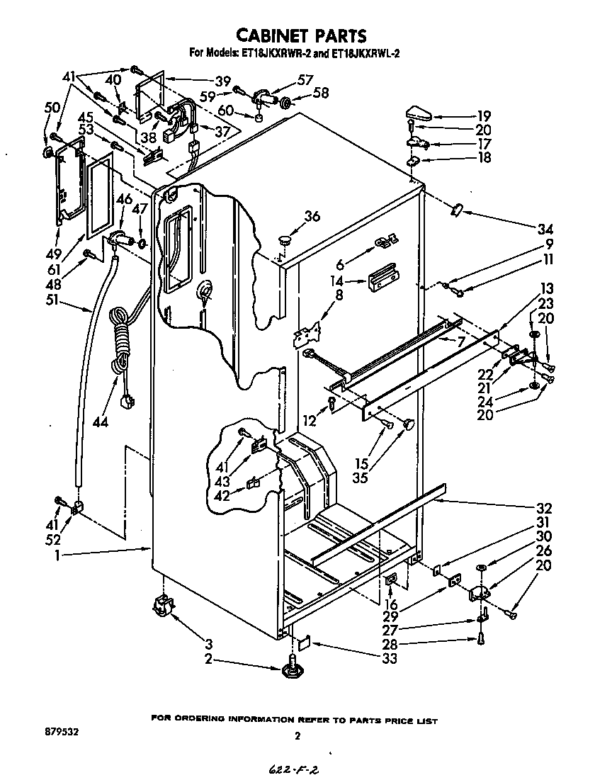 Whirlpool ET18JKXRW2 cabinet diagram