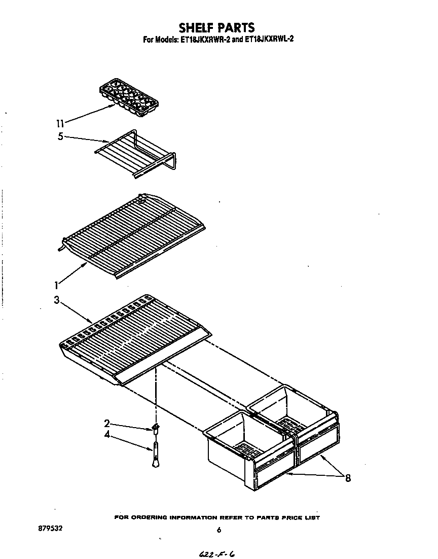 Whirlpool ET18JKXRW2 shelf diagram