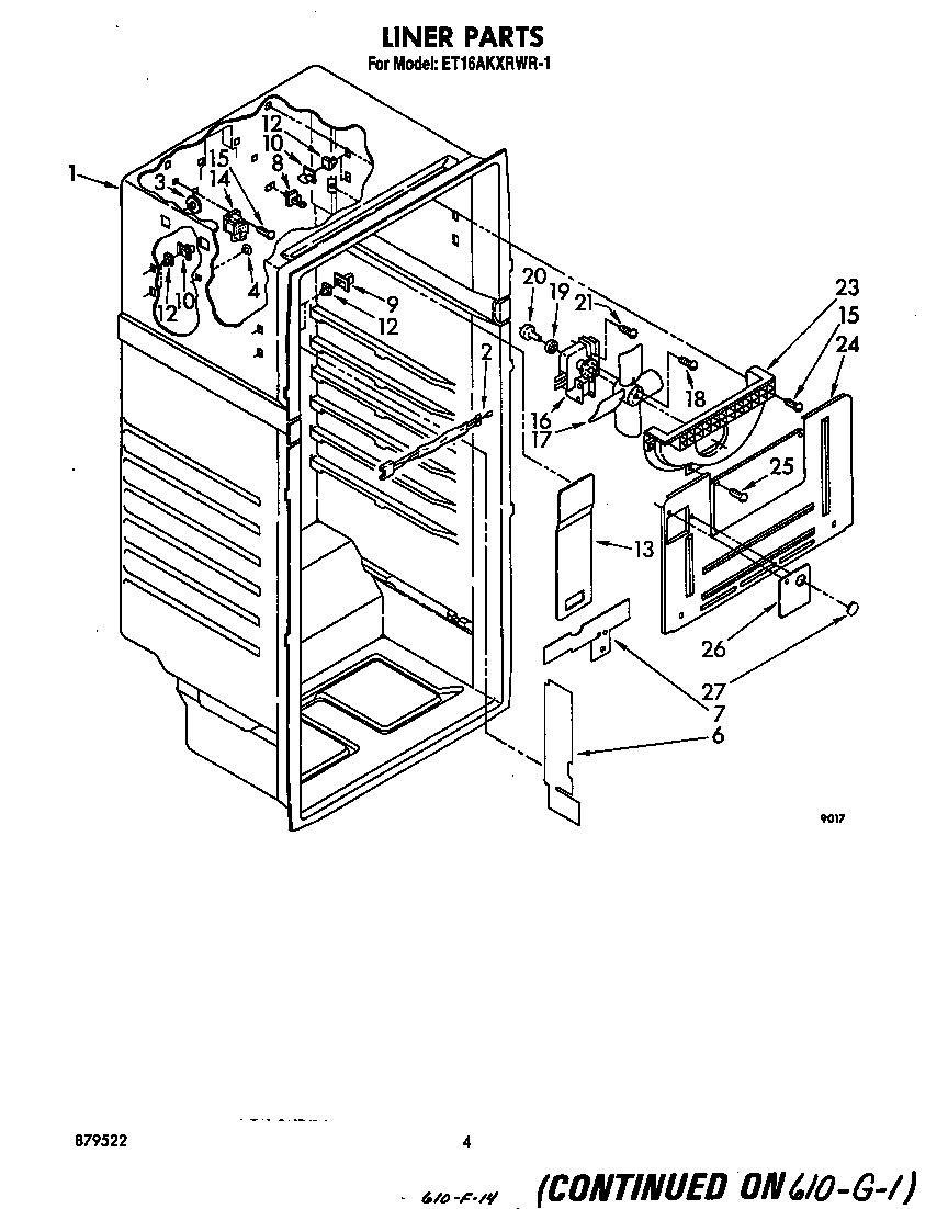 Whirlpool ET16AKXRWR1 liner diagram