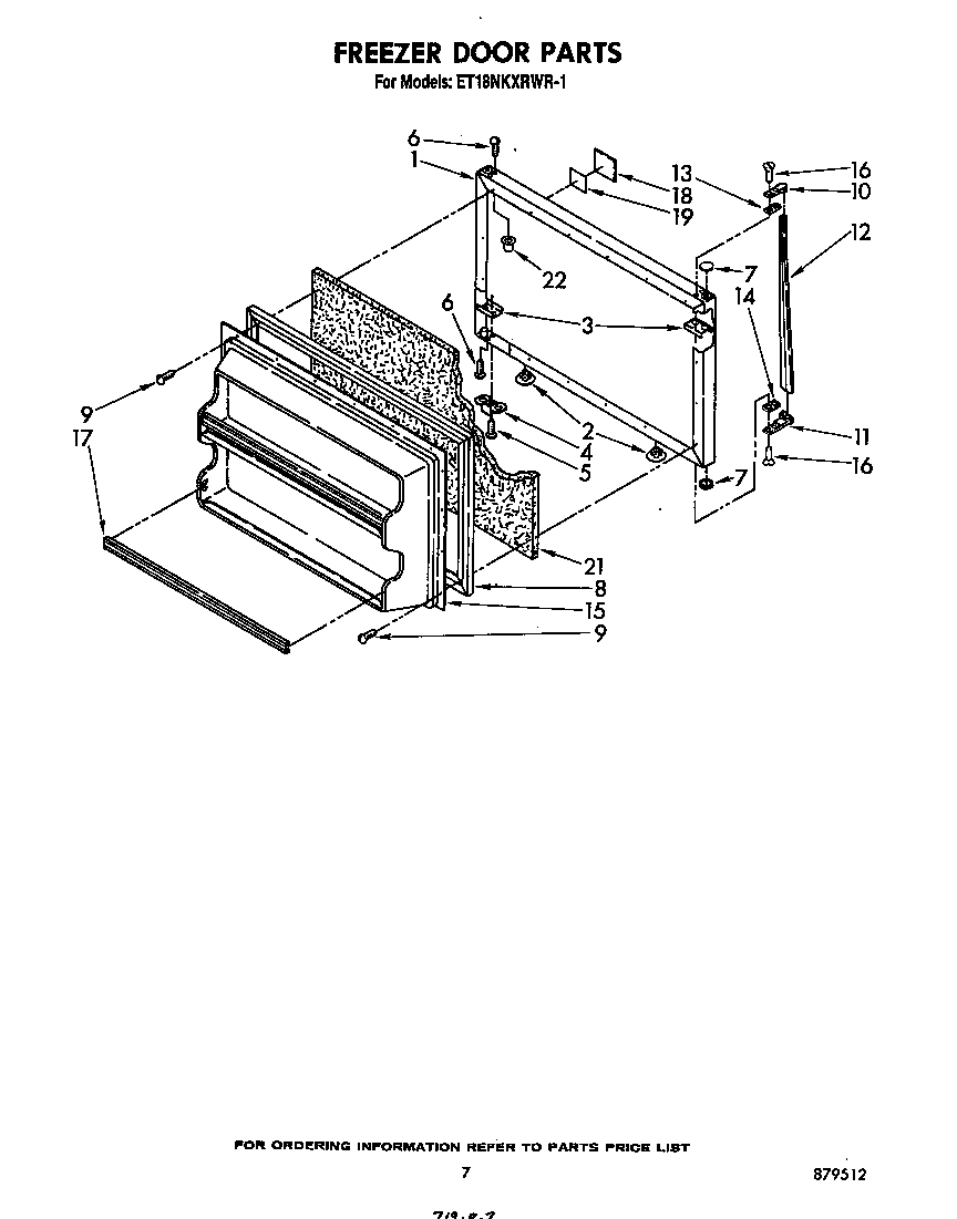 Whirlpool ET18NKXRWR1 freezer door diagram