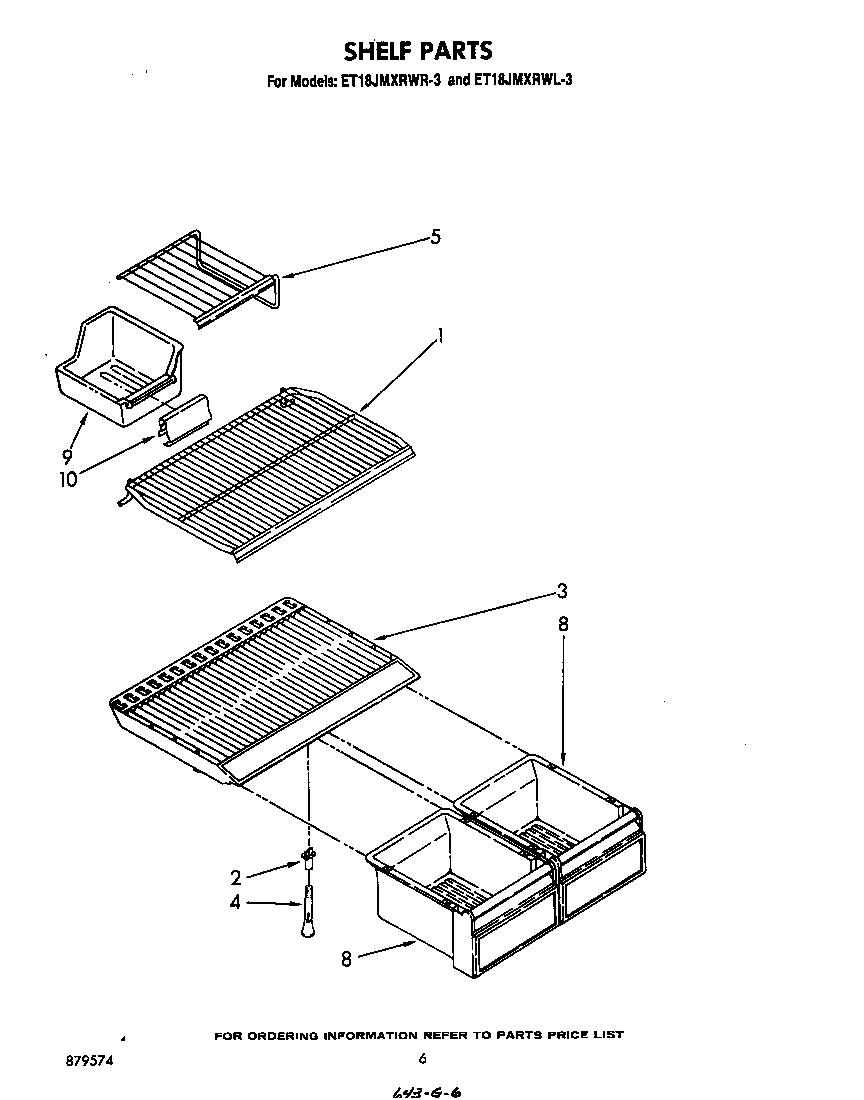 Whirlpool ET18JMXRWR3 shelf diagram