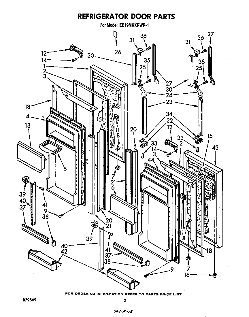 Whirlpool EB19MKXRWR1 refrigerator door diagram