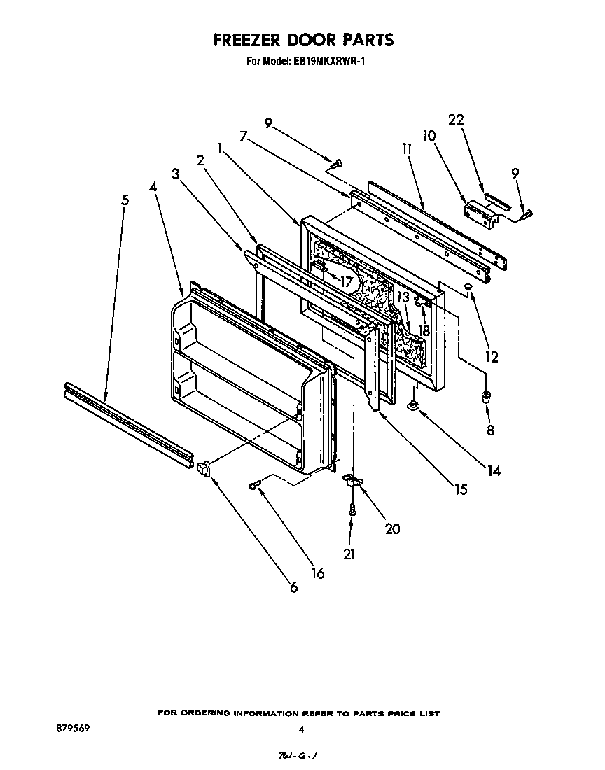Whirlpool EB19MKXRWR1 freezer door diagram