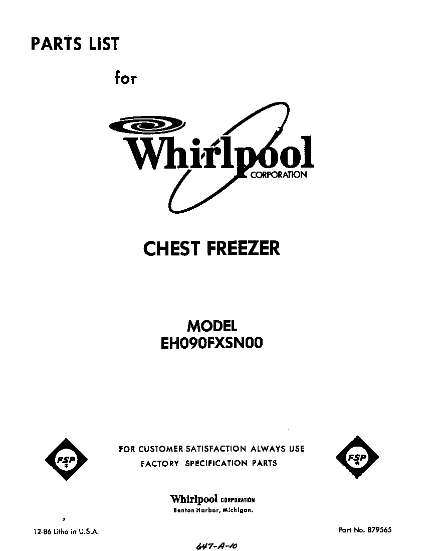 Whirlpool EH090FXSN00 null diagram