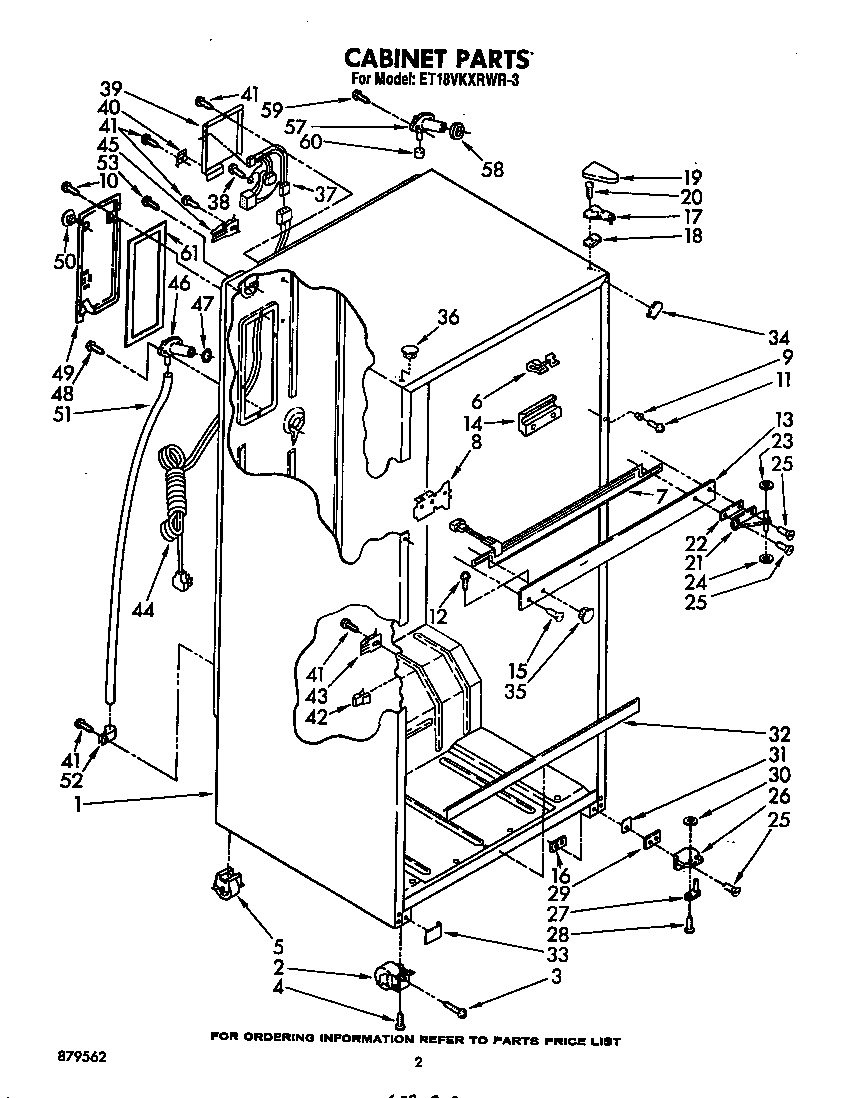 Whirlpool ET18VKXRWR3 cabinet diagram