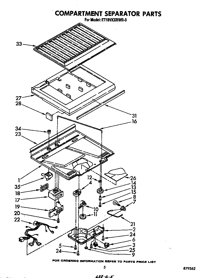 Whirlpool ET18VKXRWR3 compartment separator diagram