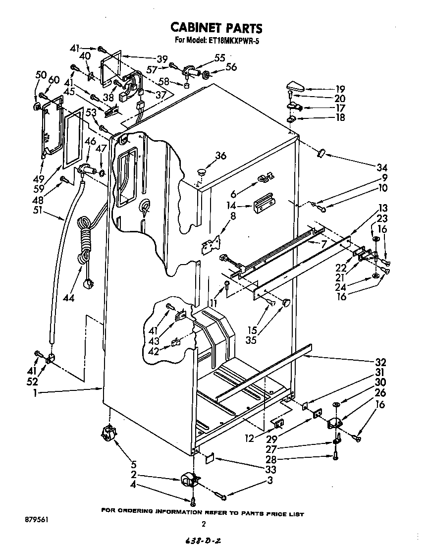 Whirlpool ET18MKXPWR5 cabinet diagram
