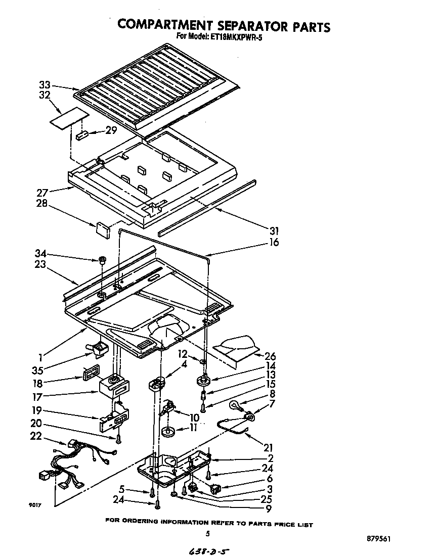 Whirlpool ET18MKXPWR5 compartment separator diagram