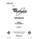 Whirlpool ET16XK1MWR4 front cover diagram