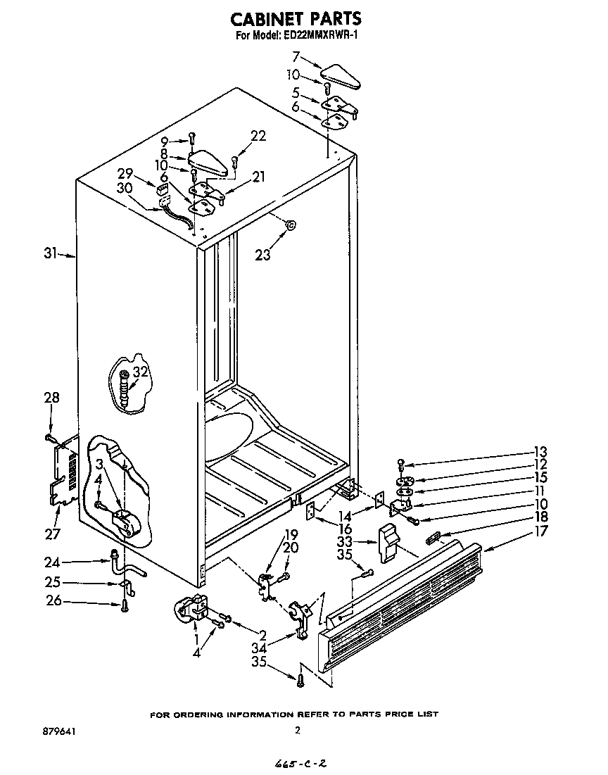 Whirlpool ED22MMXRWR1 cabinet diagram