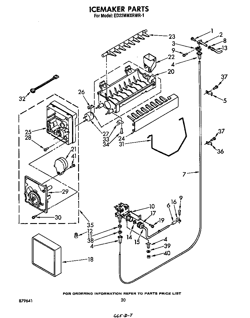 Whirlpool ED22MMXRWR1 icemaker diagram