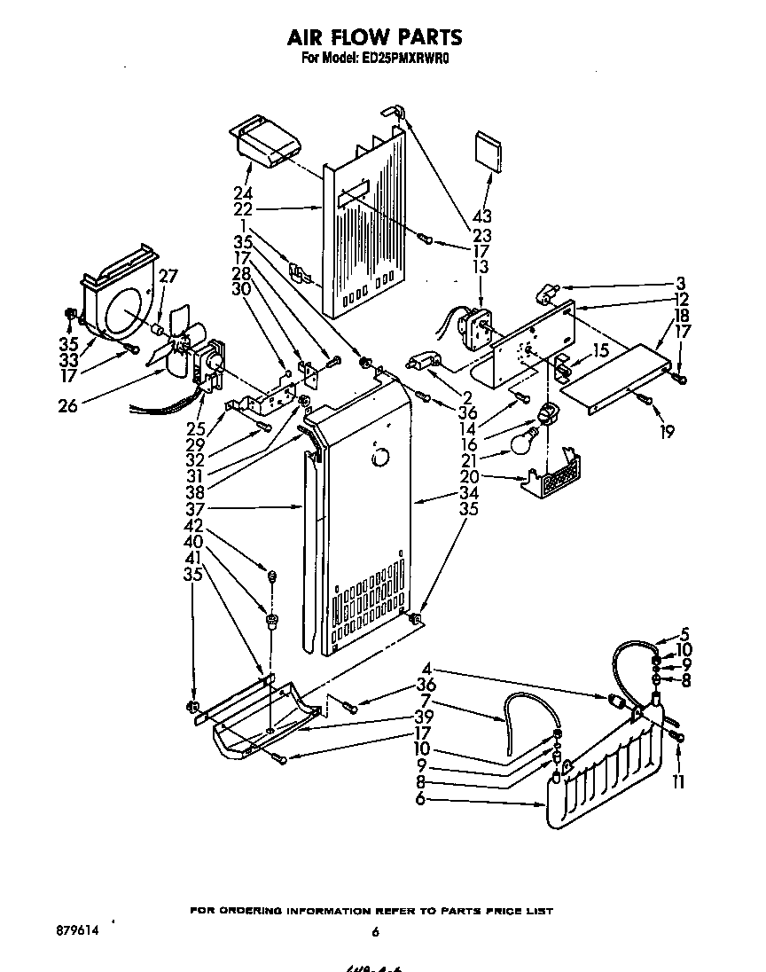 Whirlpool ED25PMXRWR0 airflow diagram